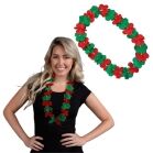 Non Light Up Hawaiian Flower Christmas Lei Necklace Red Green All Products 4