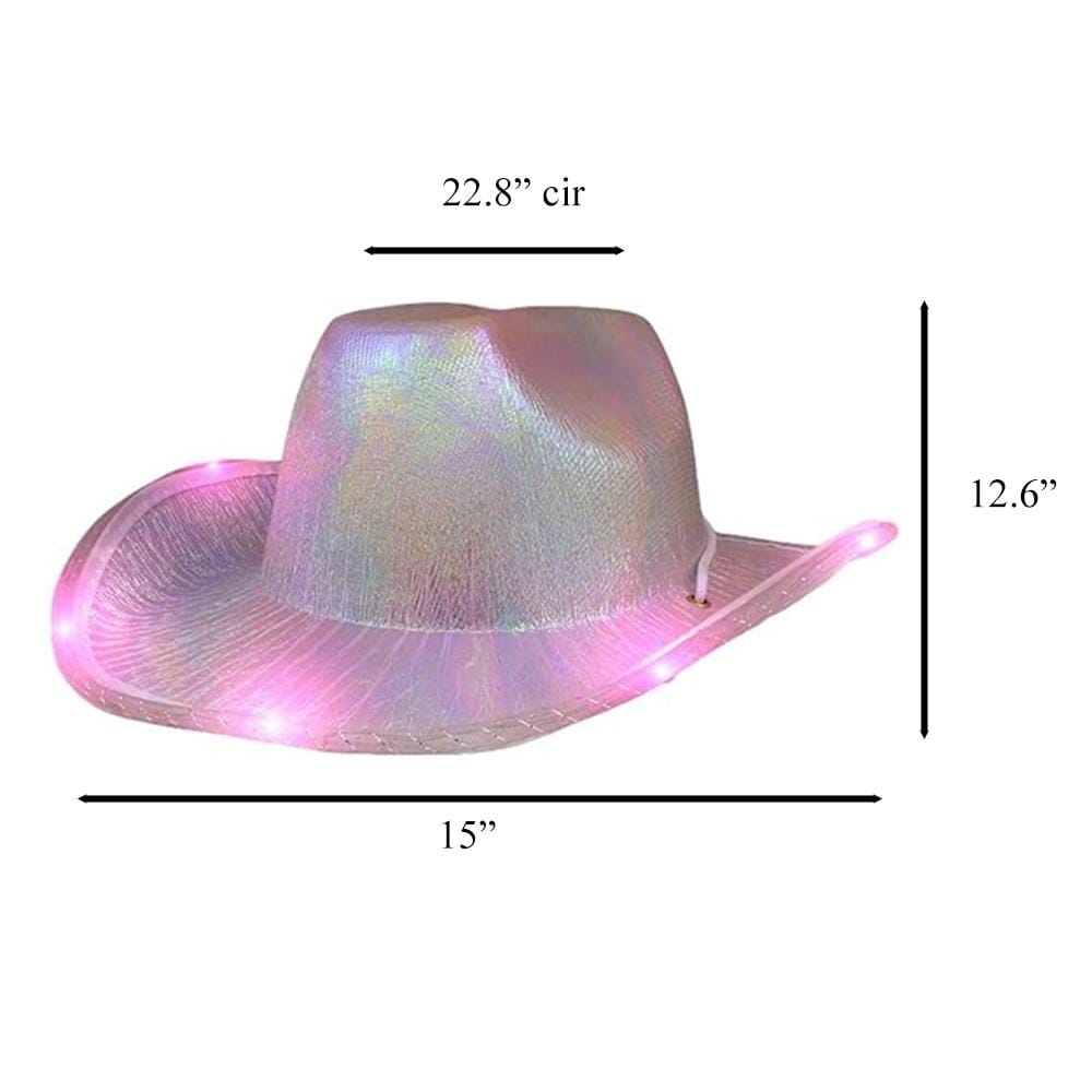 Light Up Glorious Luminous Sheen Metallic Cowboy Space Cowgirl Hat Pink LED All Products Light Up Glorious Luminous Sheen Metallic Cowboy Space Cowgirl Hat Pink LED All Products 5