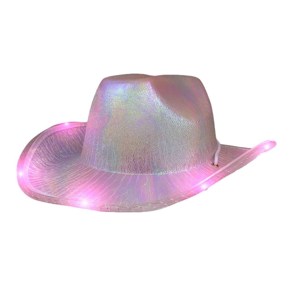 Light Up Glorious Luminous Sheen Metallic Cowboy Space Cowgirl Hat Pink LED All Products Light Up Glorious Luminous Sheen Metallic Cowboy Space Cowgirl Hat Pink LED All Products 6