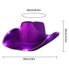 Light Up Shiny Satin Metallic Space Cowboy Hat Purple All Products 6