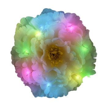 Green on Blue on Pink on White LED Flower Hair Clip All Products