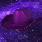 Light Up Shiny Satin Metallic Space Cowboy Hat Purple All Products 7