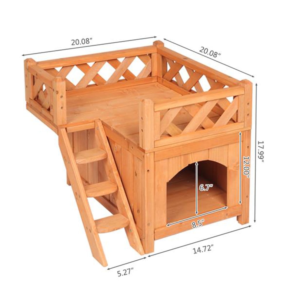 DIY Wooden Tiny Living House Shelter Kennel for Pets with Balcony Easy Set up All Products DIY Wooden Tiny Living House Shelter Kennel for Pets with Balcony Easy Set up All Products 8