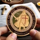 Put on the Whole Armor of God Christian Gold Plated Coin All Products 7