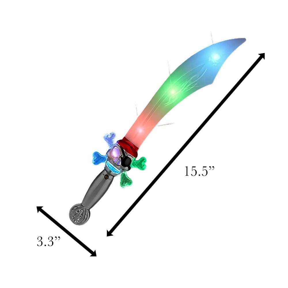 Mini Light Up Pirate Knife Scimitar Cross Skull Buccaneer Sword for Cosplay Costumes All Products Mini Light Up Pirate Knife Scimitar Cross Skull Buccaneer Sword for Cosplay Costumes All Products 7