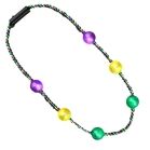 Light Up Purple Green Gold Acrylic Balls in Beaded Necklace for Mardi Gras All Products 4