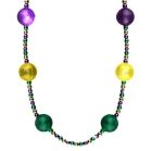 Light Up Purple Green Gold Acrylic Balls in Beaded Necklace for Mardi Gras All Products 5