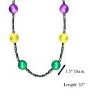 Light Up Purple Green Gold Acrylic Balls in Beaded Necklace for Mardi Gras All Products 6