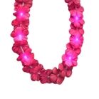 Light Up Hawaiian Flower Lei Necklace Pink All Products 4