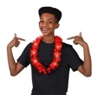 Light Up Hawaiian Flower Lei Necklace Red All Products 4