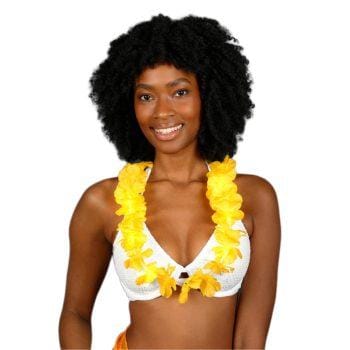 Light Up Hawaiian Flower Lei Necklace Yellow All Products