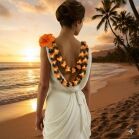 Light Up Halloween Hawaiian Flower Lei Black Orange All Products 8