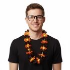 Light Up Halloween Hawaiian Flower Lei Black Orange All Products 4