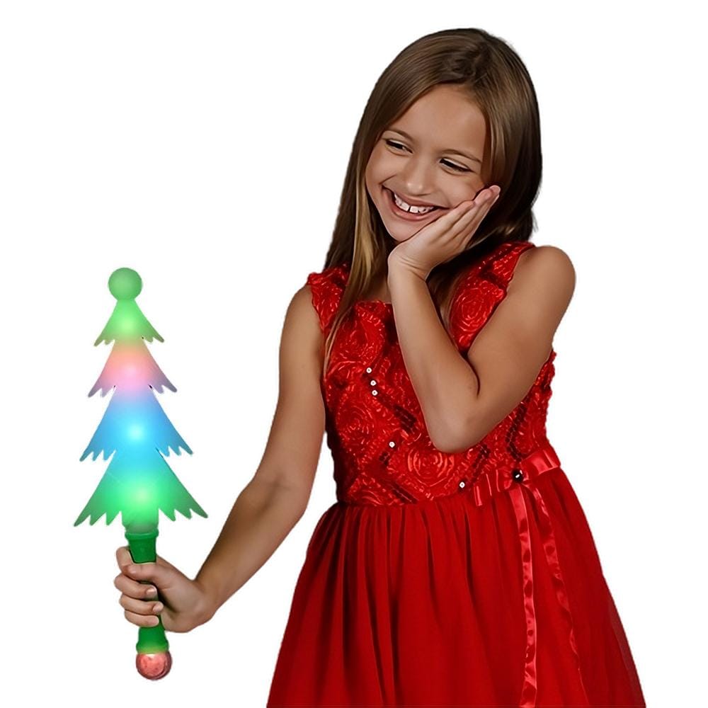 Light Up Frosted Christmas Tree Multicolor Wand with Crystal Ball All Products 3