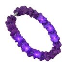 Light Up Hawaiian Flower Lei Necklace Purple All Products 5