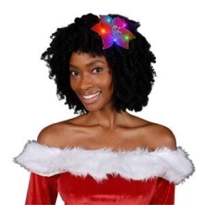 Light Up Christmas Red Poinsettia Hair Clip All Products