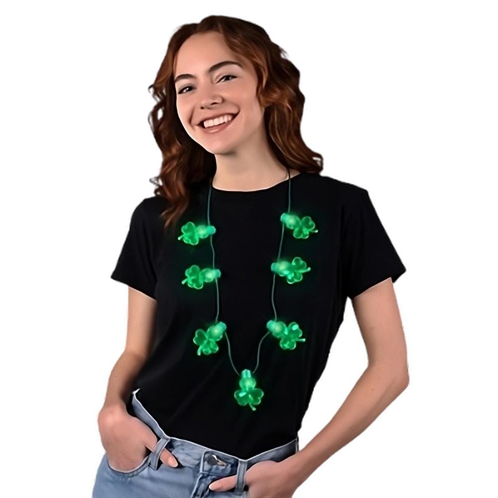 Flashing Jumbo Acrylic Shamrock Charms Necklace All Products Flashing Jumbo Acrylic Shamrock Charms Necklace All Products 3