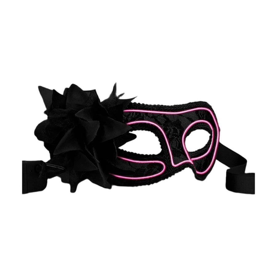 Pink Electro Luminescent Wire Black Lace Party Mask All Products Pink Electro Luminescent Wire Black Lace Party Mask All Products 5