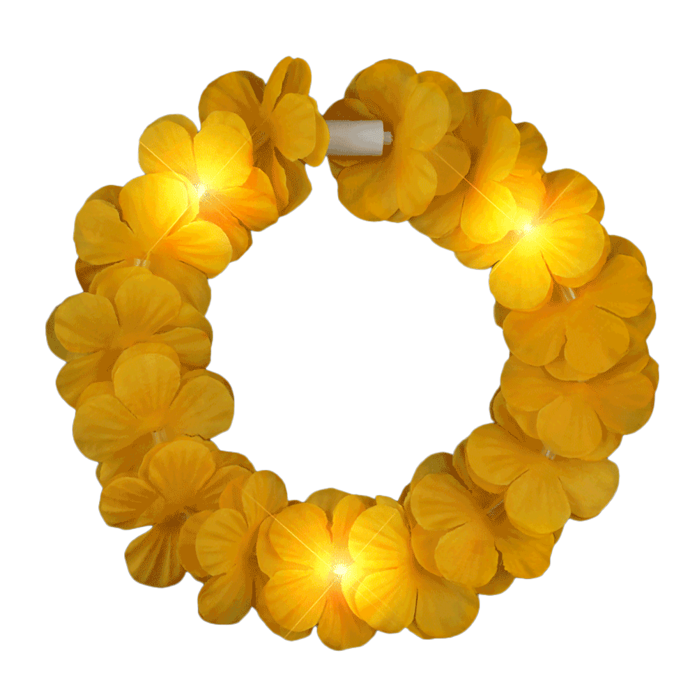 Island Girl Tropical Flower Crown Lei Headband Yellow for Mardi Gras All Products Island Girl Tropical Flower Crown Lei Headband Yellow for Mardi Gras All Products 4