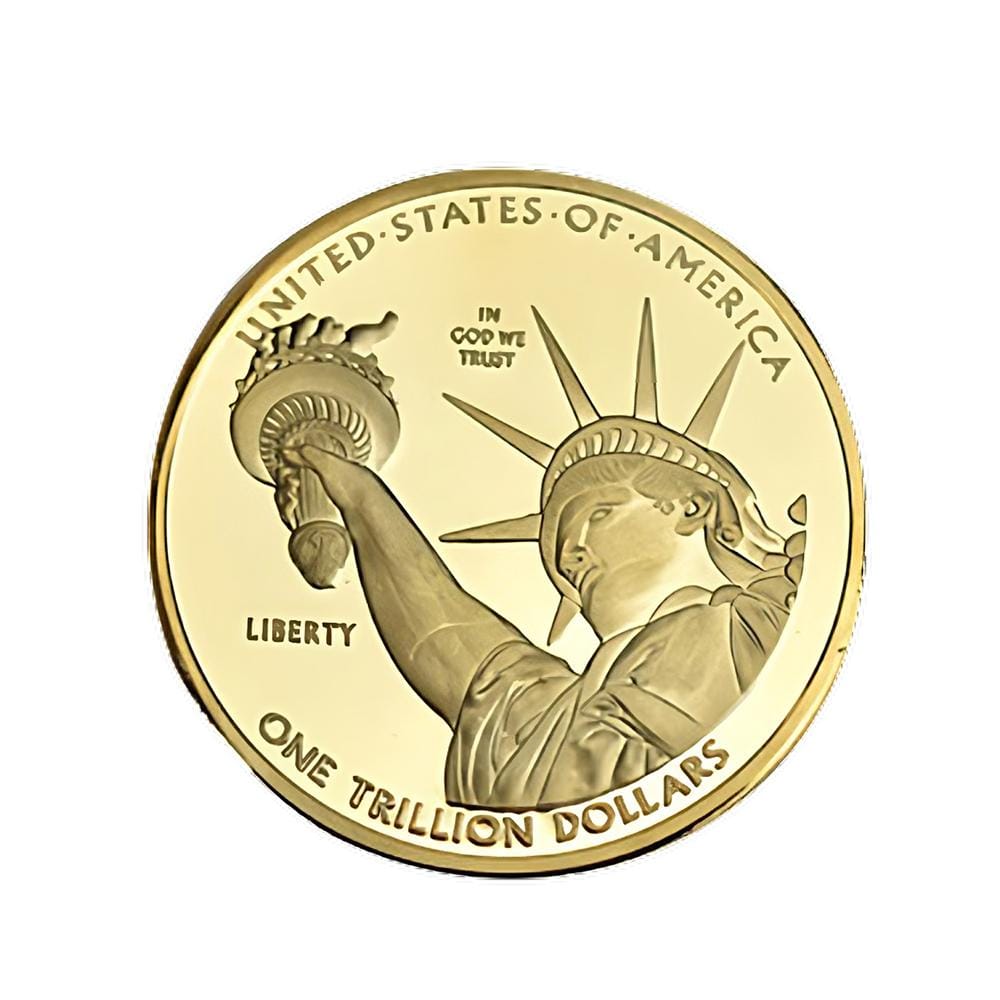 One Trillion Dollar Statue of Liberty Tribute Gold Plated Coin 24K Gold and Silver Plated Replica Bills One Trillion Dollar Statue of Liberty Tribute Gold Plated Coin 24K Gold and Silver Plated Replica Bills 3