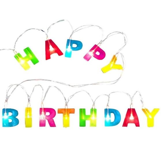 Light Up Happy Birthday LED String Lights Decoration All Products Light Up Happy Birthday LED String Lights Decoration All Products 3