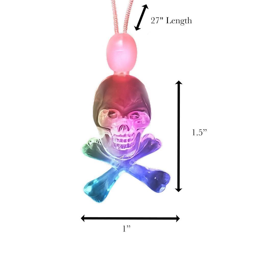 Light Up Acrylic Pirate Skull and Crossbones Charm Necklace All Products Light Up Acrylic Pirate Skull and Crossbones Charm Necklace All Products 4