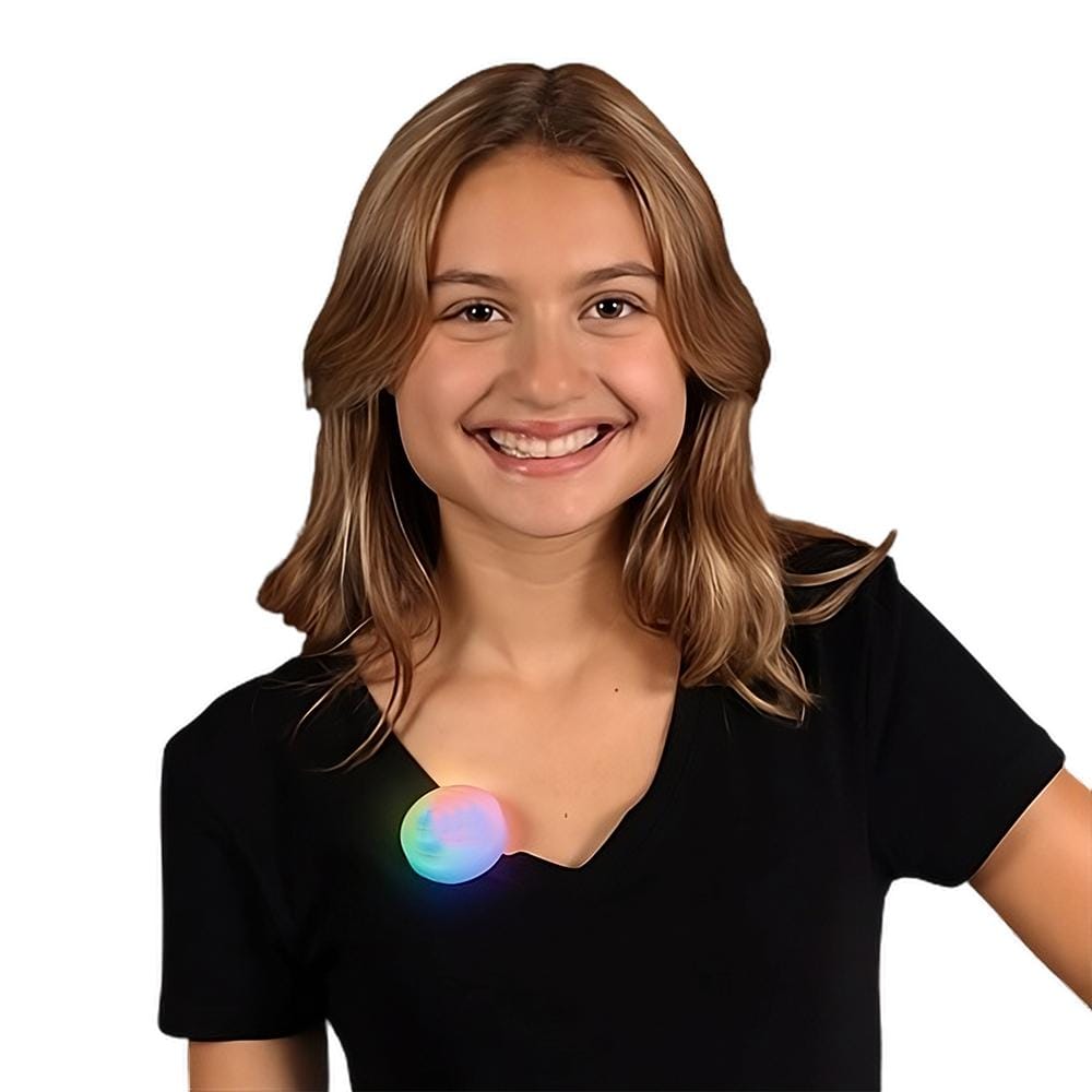 Flashing Multicolor Round Clip on Body Light Badge All Body Lights and Blinkees 5