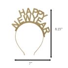 Happy New Year Unlit Gold Glitter Sparkling Headband All Products 4