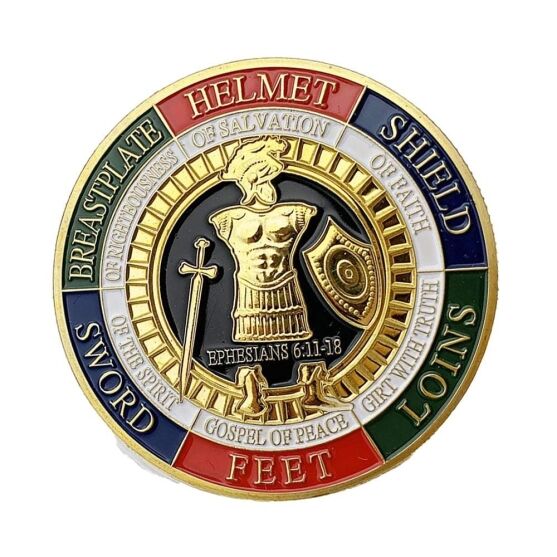 Solemnity Edition Put on the Whole Armor of God Christian Gold Plated Coin All Products 3