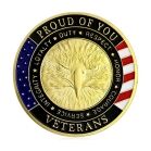 Thank you for Your Service Honor the Veterans Gold Plated Appreciation Coin All Products 4