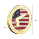 USA The Second Amendment Military Guns Gold Plated Challenge Coin All Products 4