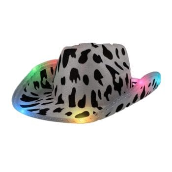 Light Up Cow Print Cowboy Hat All Products
