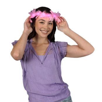 Light Up Feather Crowns Assortment Bundle of Pink and Purple All Products