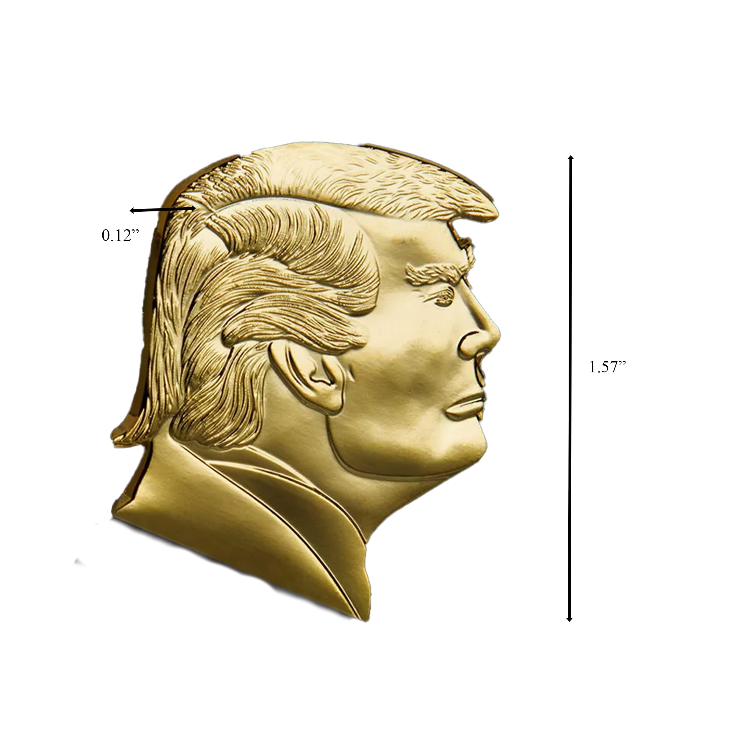 Donald Trump Head Patriotic Sculpture MAGA Commemorative Gold Plated Coin All Products Donald Trump Head Patriotic Sculpture MAGA Commemorative Gold Plated Coin All Products 4