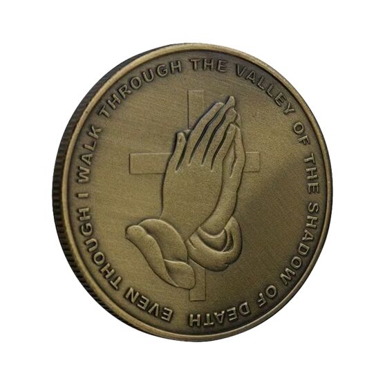 Fear Not Evil Praying Hands Cross Psalm 23:4 Christian Bible Commemorative Bronze Plated Coin All Products Fear Not Evil Praying Hands Cross Psalm 23:4 Christian Bible Commemorative Bronze Plated Coin All Products 3