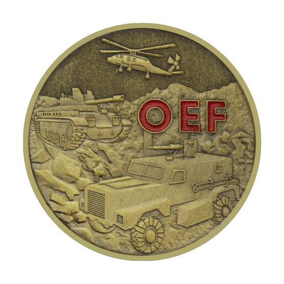 OEF Operation Enduring Freedom Combat Veteran Commemorative Gold Plated Coin All Products 3