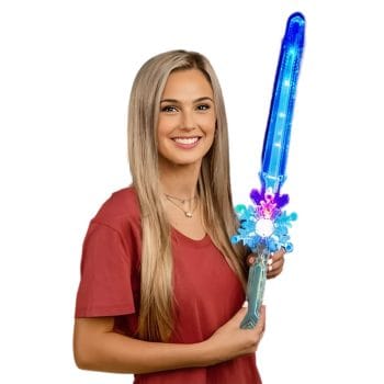 Crystal Snowflake Light Up Sword Wand Christmas Light Up Wands