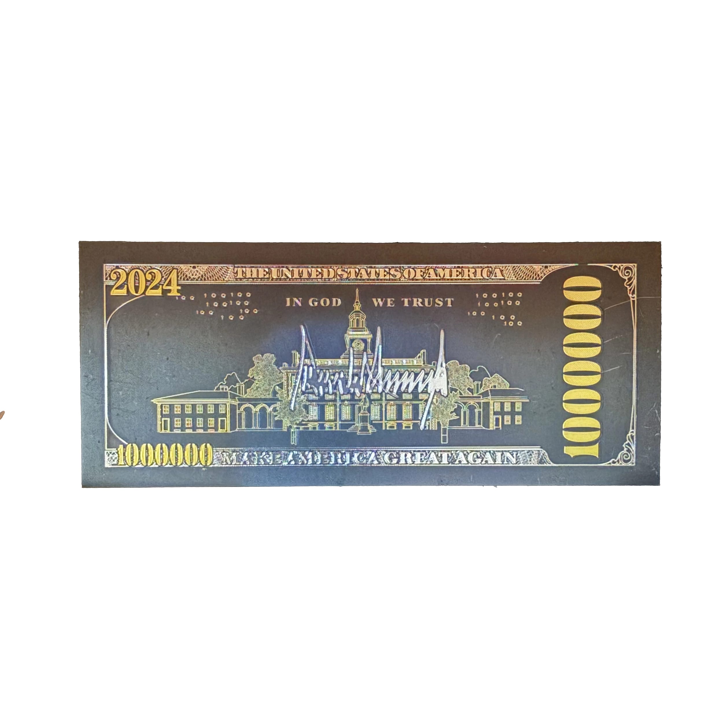 President Donald Trump MAGA One Million Dollar Diamond Gold Plated Bill 24K Gold and Silver Plated Replica Bills President Donald Trump MAGA One Million Dollar Diamond Gold Plated Bill 24K Gold and Silver Plated Replica Bills 5