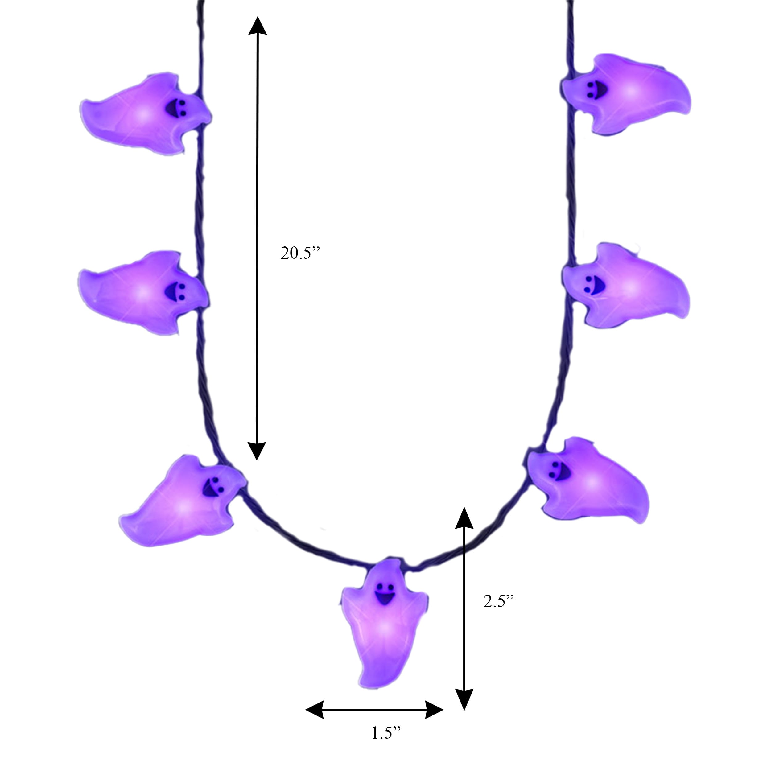 Light Up Friendly Ghost Charms String Lights Necklace All Products Light Up Friendly Ghost Charms String Lights Necklace All Products 6