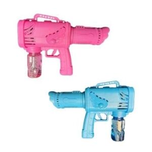 Light Up Musical Bubble Blasting Bazooka Gun Assortment of Blue and Pink All Products