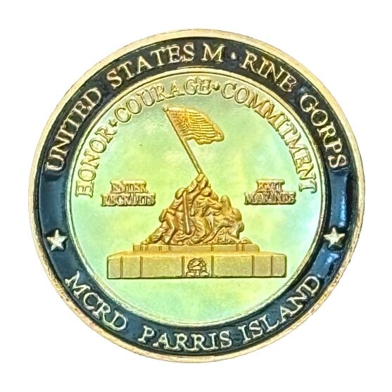 Marine Corps Recruit Depot MCRD Parris Island Challenge Gold Plated Coin All Products Marine Corps Recruit Depot MCRD Parris Island Challenge Gold Plated Coin All Products 3