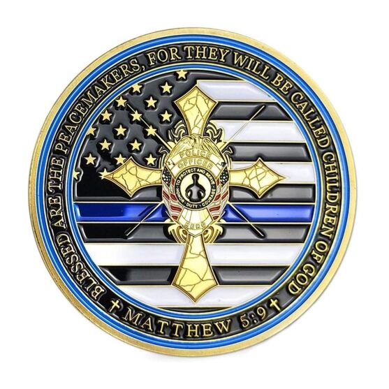 Police Officer Prayer Law Enforcement Thin Blue Line Gold Plated Coin All Products Police Officer Prayer Law Enforcement Thin Blue Line Gold Plated Coin All Products 3