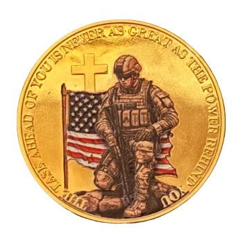 Sniper The Task Ahead of You Challenge Tribute Gold Plated Coin Military Coins
