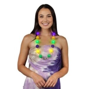 Light Up Party Balls Mardi Gras Beaded Festival Necklace All Products