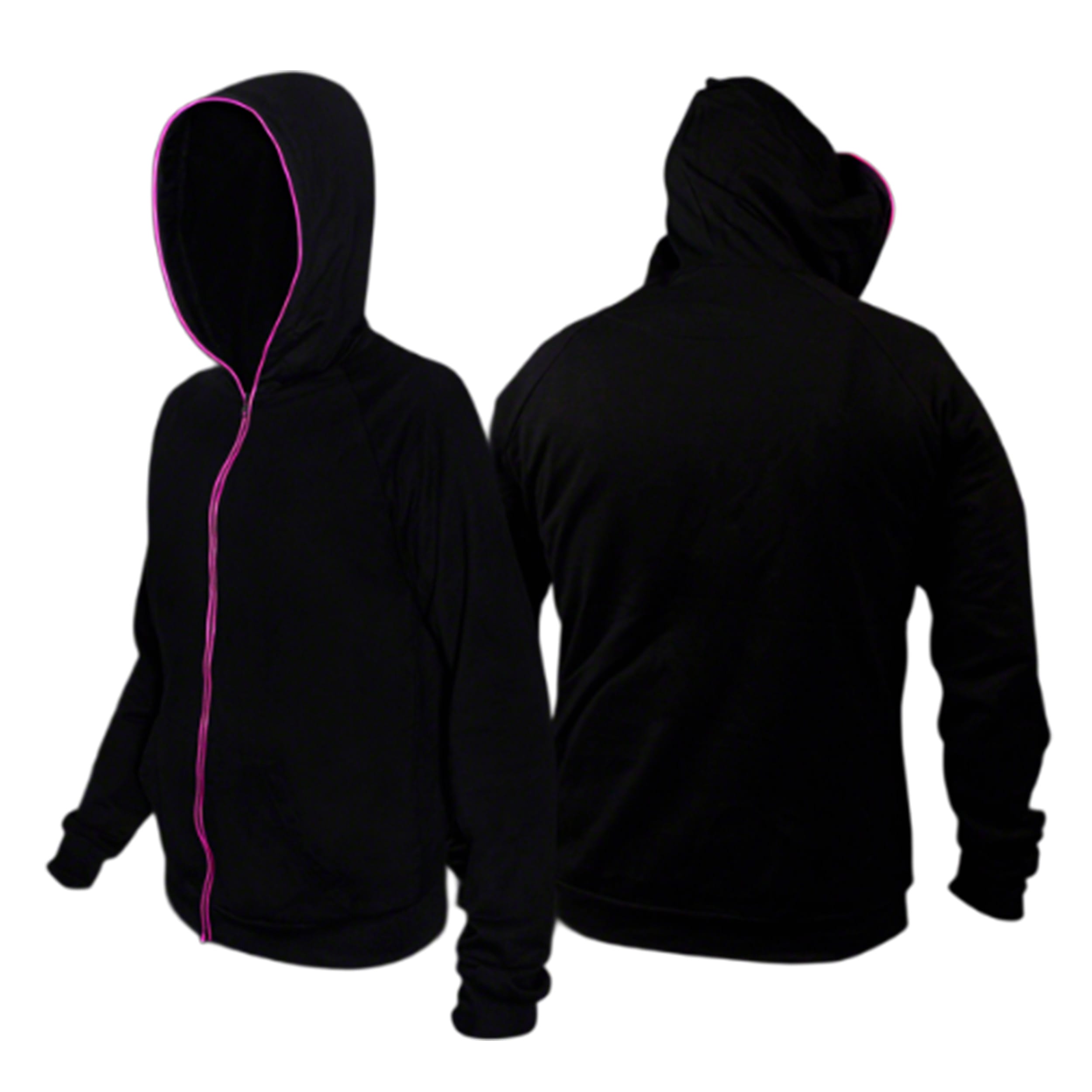 Electro Luminescent Zip Up Hoodie Pink Medium All Products Electro Luminescent Zip Up Hoodie Pink Medium All Products 4