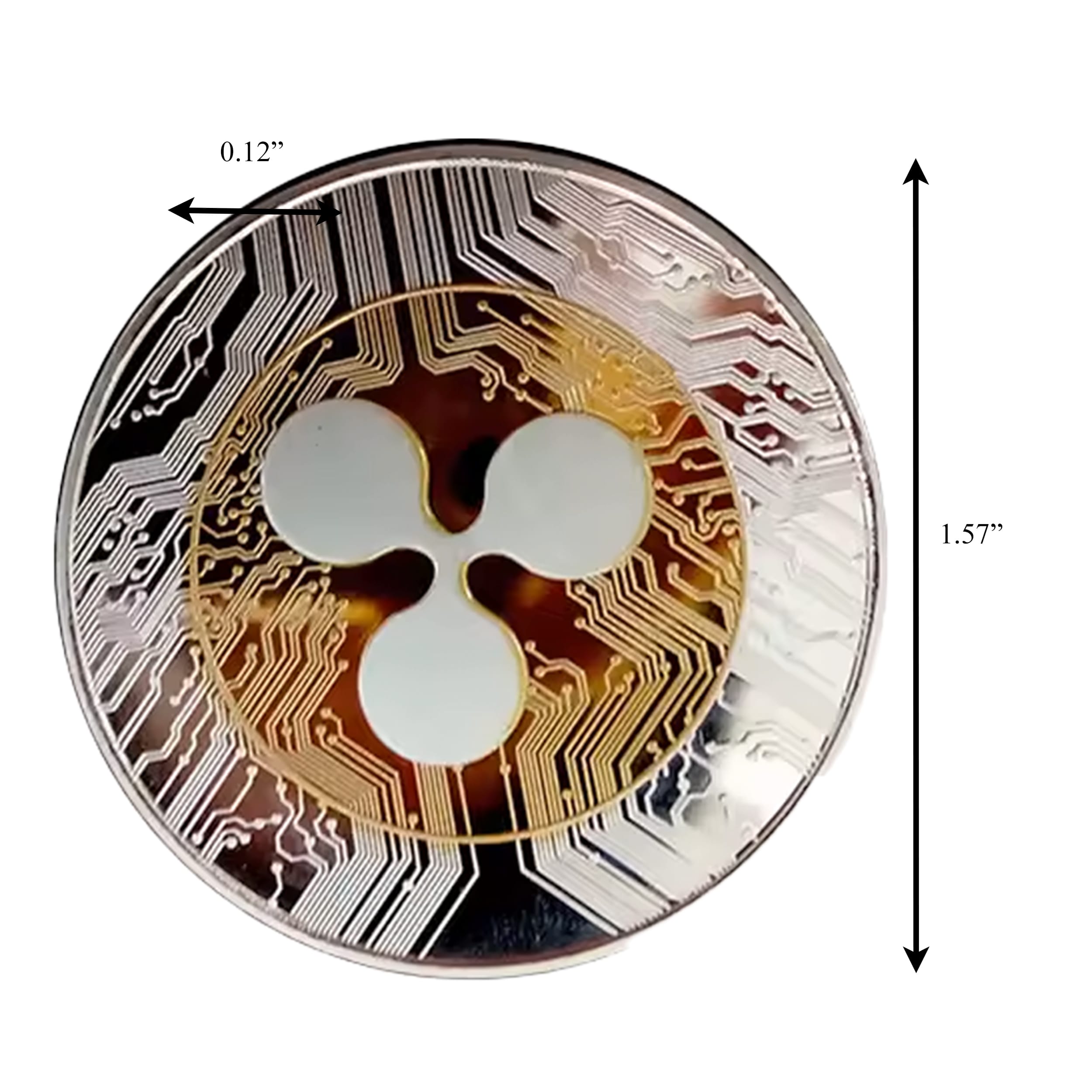 XRP Ripple Blockchain Crypto Gold on Silver Plated Coin All Products XRP Ripple Blockchain Crypto Gold on Silver Plated Coin All Products 4