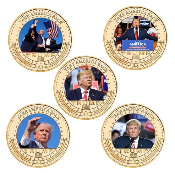 Pack of 5 President Donald Trump Winning Moments Commemorative Gold Plated Coins All Products Pack of 5 President Donald Trump Winning Moments Commemorative Gold Plated Coins All Products 3