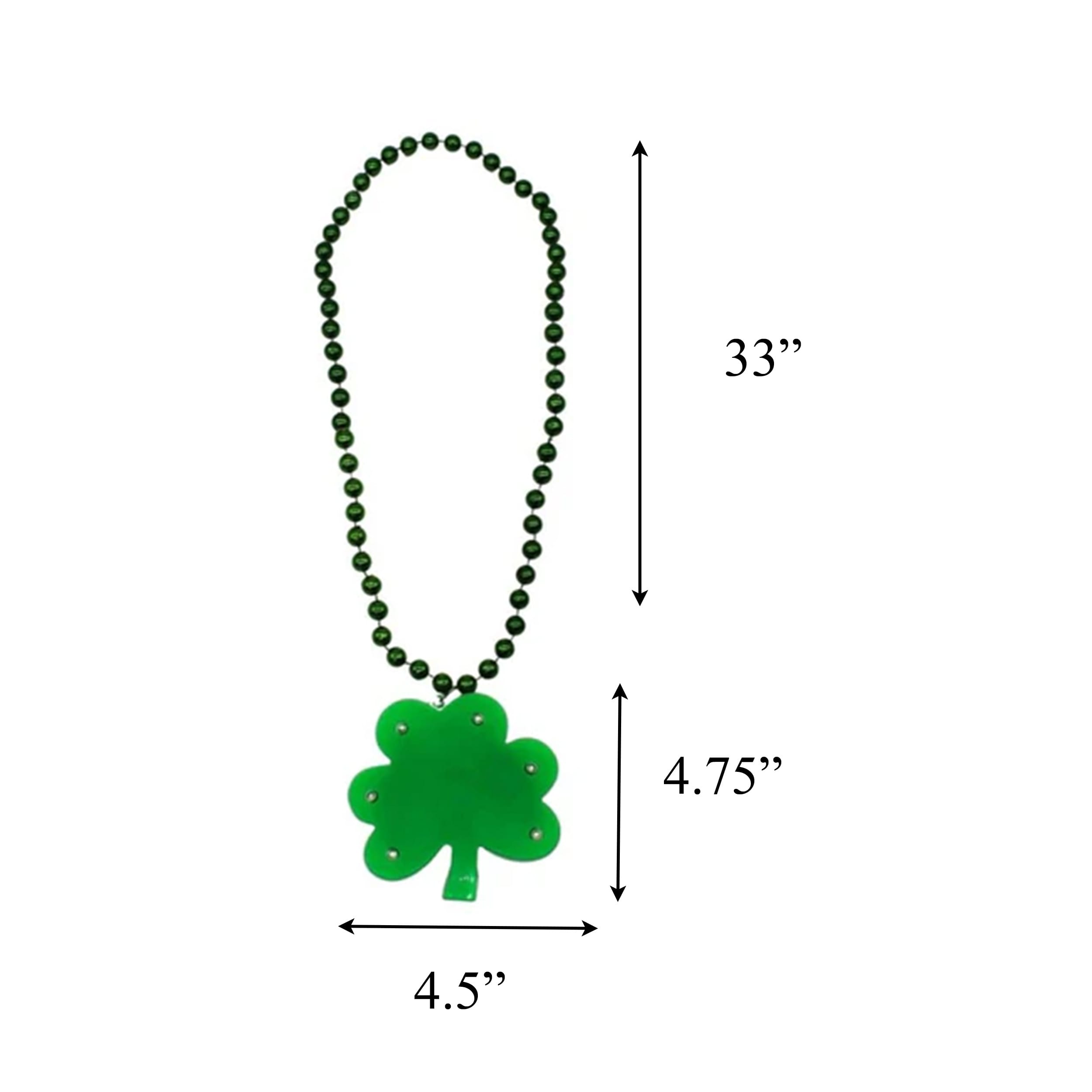 Pack of 18 Irish Pride Light Up Shamrock Medallion Beaded Necklaces All Products Pack of 18 Irish Pride Light Up Shamrock Medallion Beaded Necklaces All Products 5