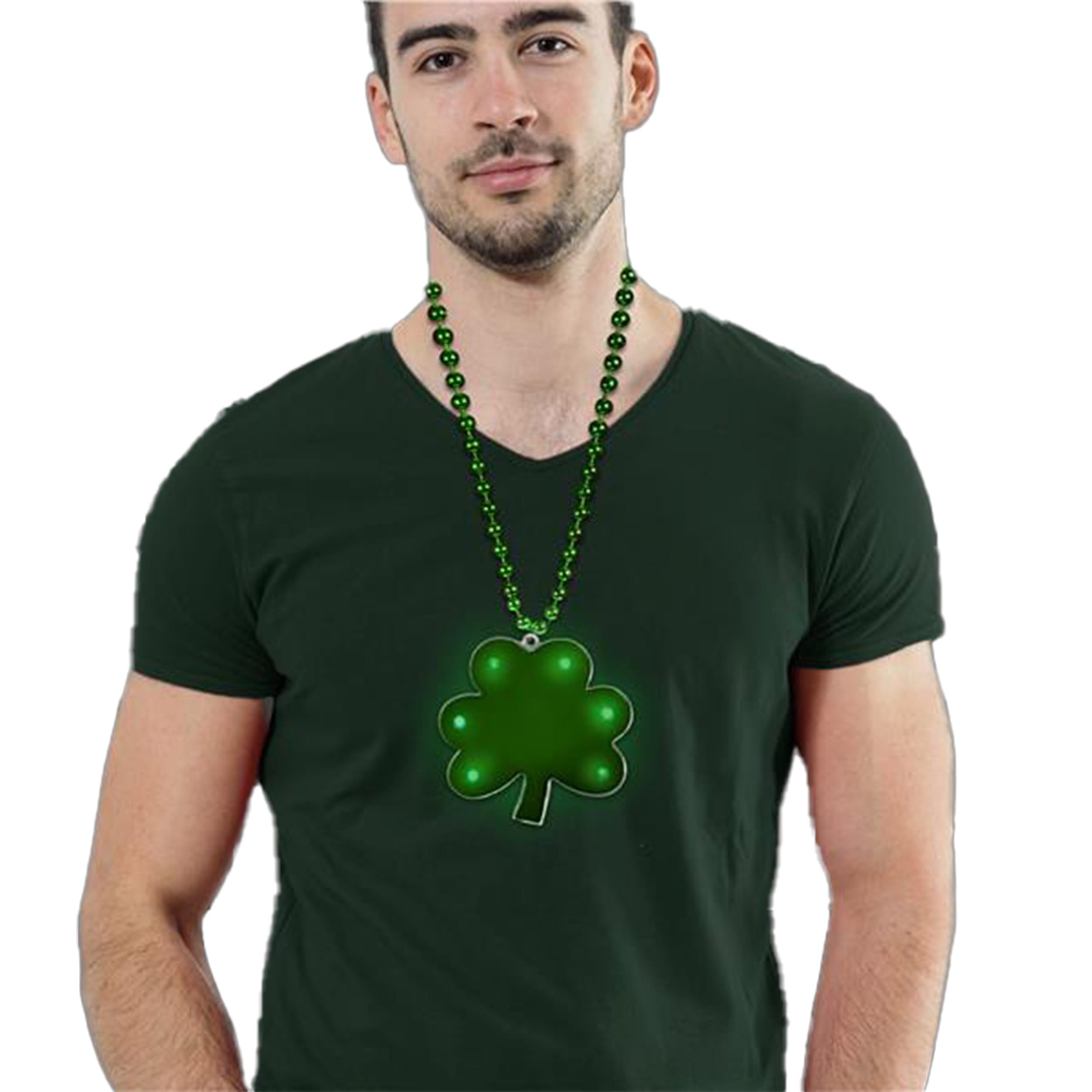 Pack of 18 Irish Pride Light Up Shamrock Medallion Beaded Necklaces All Products Pack of 18 Irish Pride Light Up Shamrock Medallion Beaded Necklaces All Products 3