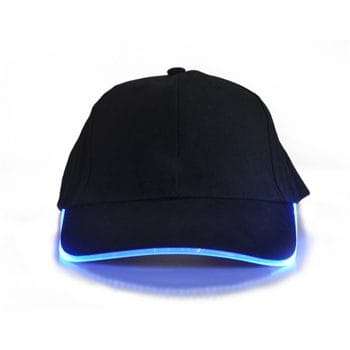 Glow Up LED Fiber Optic Baseball Hat Black All Products
